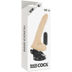 Comprar BASECOCK - VIBRADOR REALÍSTICO CONTROL REMOTO NATURAL CON TESTÍCULOS 20 CM -O- 4 CM al mejor precio - Envíos Discretos