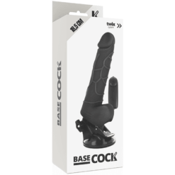 Comprar BASECOCK - VIBRADOR REALÍSTICO CONTROL REMOTO NEGRO 18.5 CM -O- 4CM al mejor precio - Envíos Discretos