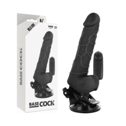 Comprar BASECOCK - VIBRADOR REALÍSTICO CONTROL REMOTO NEGRO 18.5 CM -O- 4CM al mejor precio - Envíos Discretos