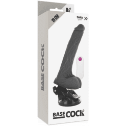 Comprar BASECOCK - VIBRADOR REALÍSTICO CONTROL REMOTO NEGRO 19 CM -O- 4 CM al mejor precio - Envíos Discretos