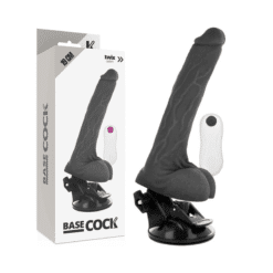 Comprar BASECOCK - VIBRADOR REALÍSTICO CONTROL REMOTO NEGRO 19 CM -O- 4 CM al mejor precio - Envíos Discretos