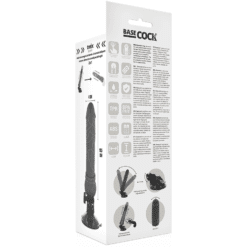Comprar BASECOCK - VIBRADOR REALÍSTICO CONTROL REMOTO NEGRO 19.5 CM -O- 4 CM al mejor precio - Envíos Discretos