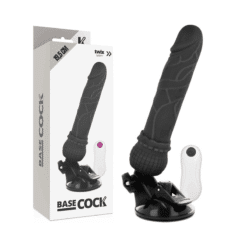 Comprar BASECOCK - VIBRADOR REALÍSTICO CONTROL REMOTO NEGRO 19.5 CM -O- 4 CM al mejor precio - Envíos Discretos