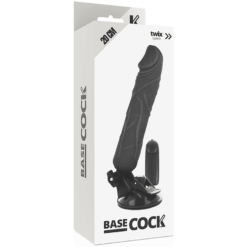 Comprar BASECOCK - VIBRADOR REALÍSTICO CONTROL REMOTO NEGRO 20 CM -O- 4 CM al mejor precio - Envíos Discretos