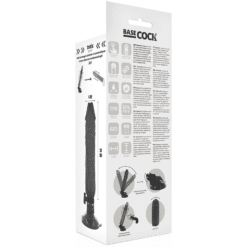 Comprar BASECOCK - VIBRADOR REALÍSTICO CONTROL REMOTO NEGRO 20 CM -O- 4 CM al mejor precio - Envíos Discretos