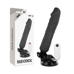 Comprar BASECOCK - VIBRADOR REALÍSTICO CONTROL REMOTO NEGRO 20 CM -O- 4 CM al mejor precio - Envíos Discretos