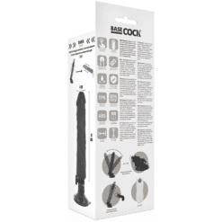 Comprar BASECOCK - VIBRADOR REALÍSTICO CONTROL REMOTO NEGRO 21 CM -O- 4 CM al mejor precio - Envíos Discretos
