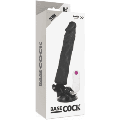 Comprar BASECOCK - VIBRADOR REALÍSTICO CONTROL REMOTO NEGRO 21 CM -O- 4 CM al mejor precio - Envíos Discretos
