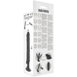 Comprar BASECOCK - VIBRADOR REALÍSTICO CONTROL REMOTO NEGRO 21 CM -O- 4 CM al mejor precio - Envíos Discretos