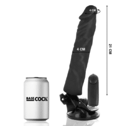Comprar BASECOCK - VIBRADOR REALÍSTICO CONTROL REMOTO NEGRO 21 CM -O- 4 CM al mejor precio - Envíos Discretos