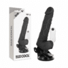 Comprar BASECOCK - VIBRADOR REALÍSTICO CONTROL REMOTO NEGRO CON TESTÍCULOS 19.5 CM -O- 4 CM al mejor precio - Envíos Discretos