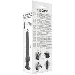 Comprar BASECOCK - VIBRADOR REALÍSTICO CONTROL REMOTO NEGRO CON TESTÍCULOS 20 CM -O- 4 CM al mejor precio - Envíos Discretos