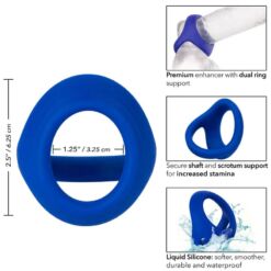 Comprar CALEXOTICS - ADMIRAL COCK BALL DOBLE ANILLO AZUL al mejor precio - Envíos Discretos
