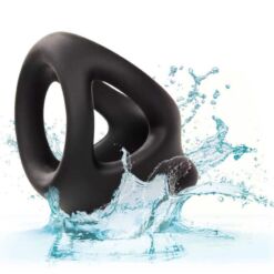 Comprar CALEXOTICS - ALPHA ANILLO DE JAULA DOBLE NEGRO al mejor precio - Envíos Discretos