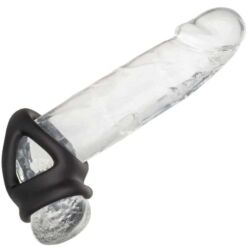 Comprar CALEXOTICS - ALPHA ANILLO DE JAULA DOBLE NEGRO al mejor precio - Envíos Discretos