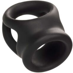 Comprar CALEXOTICS - ALPHA ANILLO DE JAULA DOBLE NEGRO al mejor precio - Envíos Discretos
