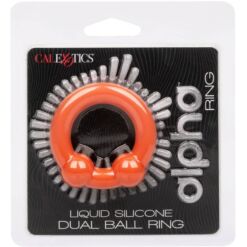 Comprar CALEXOTICS - ALPHA ANILLO DOBLE BOLA NARANJA al mejor precio - Envíos Discretos