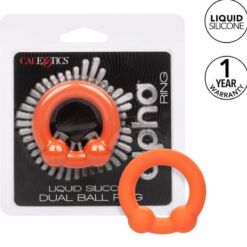 Comprar CALEXOTICS - ALPHA ANILLO DOBLE BOLA NARANJA al mejor precio - Envíos Discretos