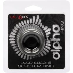 Comprar CALEXOTICS - ALPHA ANILLO EXTENSIÓN ESCROTO DOBLE NEGRO al mejor precio - Envíos Discretos