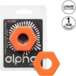 Comprar CALEXOTICS - ALPHA ANILLO PROLONG SEXGONO NARANJA al mejor precio - Envíos Discretos