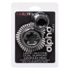 Comprar CALEXOTICS - ALPHA DUAL MAGNUM RING NEGRO al mejor precio - Envíos Discretos