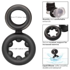 Comprar CALEXOTICS - ALPHA DUAL MAGNUM RING NEGRO al mejor precio - Envíos Discretos