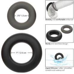 Comprar CALEXOTICS - ALPHA SET DE 2 ANILLOS PROLONG GRIS al mejor precio - Envíos Discretos