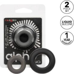 Comprar CALEXOTICS - ALPHA SET DE 2 ANILLOS PROLONG GRIS al mejor precio - Envíos Discretos