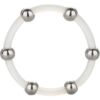 Comprar CALEXOTICS - ANILLO DE SILICONA CON CUENTAS DE ACERO TALLA XL al mejor precio - Envíos Discretos