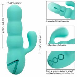 Comprar CALEXOTICS - DEL MAR DIVA VIBRADOR RABBIT VERDE AGUA BY CALIFORNIA DREAMING al mejor precio - Envíos Discretos