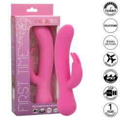 Comprar CALEXOTICS - FIRST TIME VIBRADOR RABBIT RECARGABLE ROSA al mejor precio - Envíos Discretos