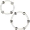 Comprar CALEXOTICS - KIT DE 2 UDS ANILLO DE SILICONA CON CUENTAS DE ACERO al mejor precio - Envíos Discretos