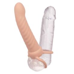 Comprar CALEXOTICS - MAXX DOBLE PENETRADOR ACANALADO 10 VIBRACIONES NATURAL al mejor precio - Envíos Discretos