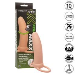 Comprar CALEXOTICS - MAXX DOBLE PENETRADOR GRUESO 10 VIBRACIONES NATURAL al mejor precio - Envíos Discretos