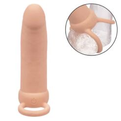 Comprar CALEXOTICS - MAXX DOBLE PENETRADOR GRUESO 10 VIBRACIONES NATURAL al mejor precio - Envíos Discretos