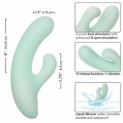 Comprar CALEXOTICS - PACIFICA FIJI VIBRADOR Y ESTIMULADOR PUNTO G 10 VIBRACIONES AQUA al mejor precio - Envíos Discretos