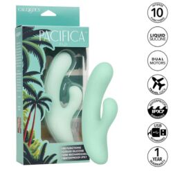 Comprar CALEXOTICS - PACIFICA FIJI VIBRADOR Y ESTIMULADOR PUNTO G 10 VIBRACIONES AQUA al mejor precio - Envíos Discretos