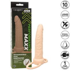 Comprar CALEXOTICS - PERFORMANCE MAXX DOBLE PENETRADOR RECARGABLE PIEL CLARO al mejor precio - Envíos Discretos