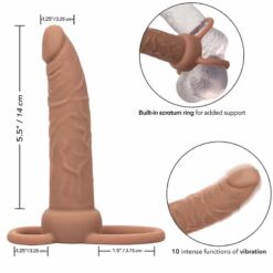 Comprar CALEXOTICS - PERFORMANCE MAXX DOBLE PENETRADOR RECARGABLE PIEL MORENO al mejor precio - Envíos Discretos