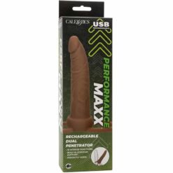Comprar CALEXOTICS - PERFORMANCE MAXX DOBLE PENETRADOR RECARGABLE PIEL MORENO al mejor precio - Envíos Discretos