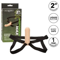 Comprar CALEXOTICS - PERFORMANCE MAXX EXTENSIÓN CON ARNÉS PIEL CLARO al mejor precio - Envíos Discretos