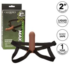 Comprar CALEXOTICS - PERFORMANCE MAXX EXTENSIÓN CON ARNÉS PIEL MORENO al mejor precio - Envíos Discretos