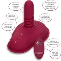 Comprar CALEXOTICS - RIDER MASAJEADOR DOBLE MOTOR CONTROL REMOTO ROJO al mejor precio - Envíos Discretos