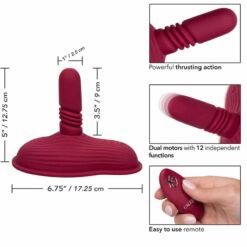 Comprar CALEXOTICS - RIDER MASAJEADOR DOBLE MOTOR CONTROL REMOTO ROJO al mejor precio - Envíos Discretos