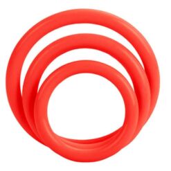 Comprar CALEXOTICS - SET TRES ANILLAS ERECCIÓN ROJO al mejor precio - Envíos Discretos