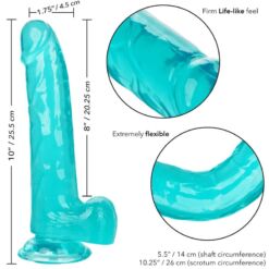 Comprar CALEXOTICS - SIZE QUEEN DILDO AZUL 20.3 CM al mejor precio - Envíos Discretos