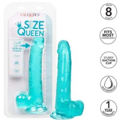 Comprar CALEXOTICS - SIZE QUEEN DILDO AZUL 20.3 CM al mejor precio - Envíos Discretos