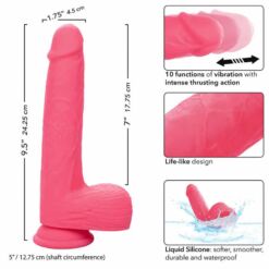 Comprar CALEXOTICS - STUDS VIBRADOR REALÍSTICO 10 VIBRACIONES Y ROSA al mejor precio - Envíos Discretos