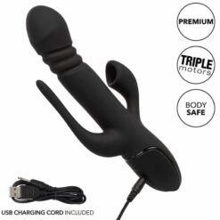 Comprar CALEXOTICS - VIBRADOR TRIPLE EUPHORIA NEGRO al mejor precio - Envíos Discretos