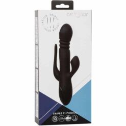Comprar CALEXOTICS - VIBRADOR TRIPLE EUPHORIA NEGRO al mejor precio - Envíos Discretos